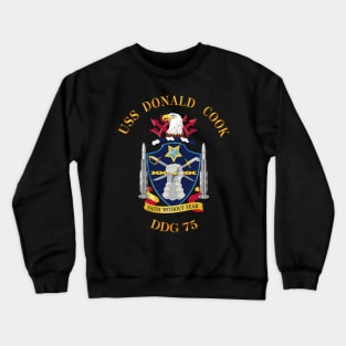 USS Donald Cook (DDG-75) wo BckGrnd Crewneck Sweatshirt